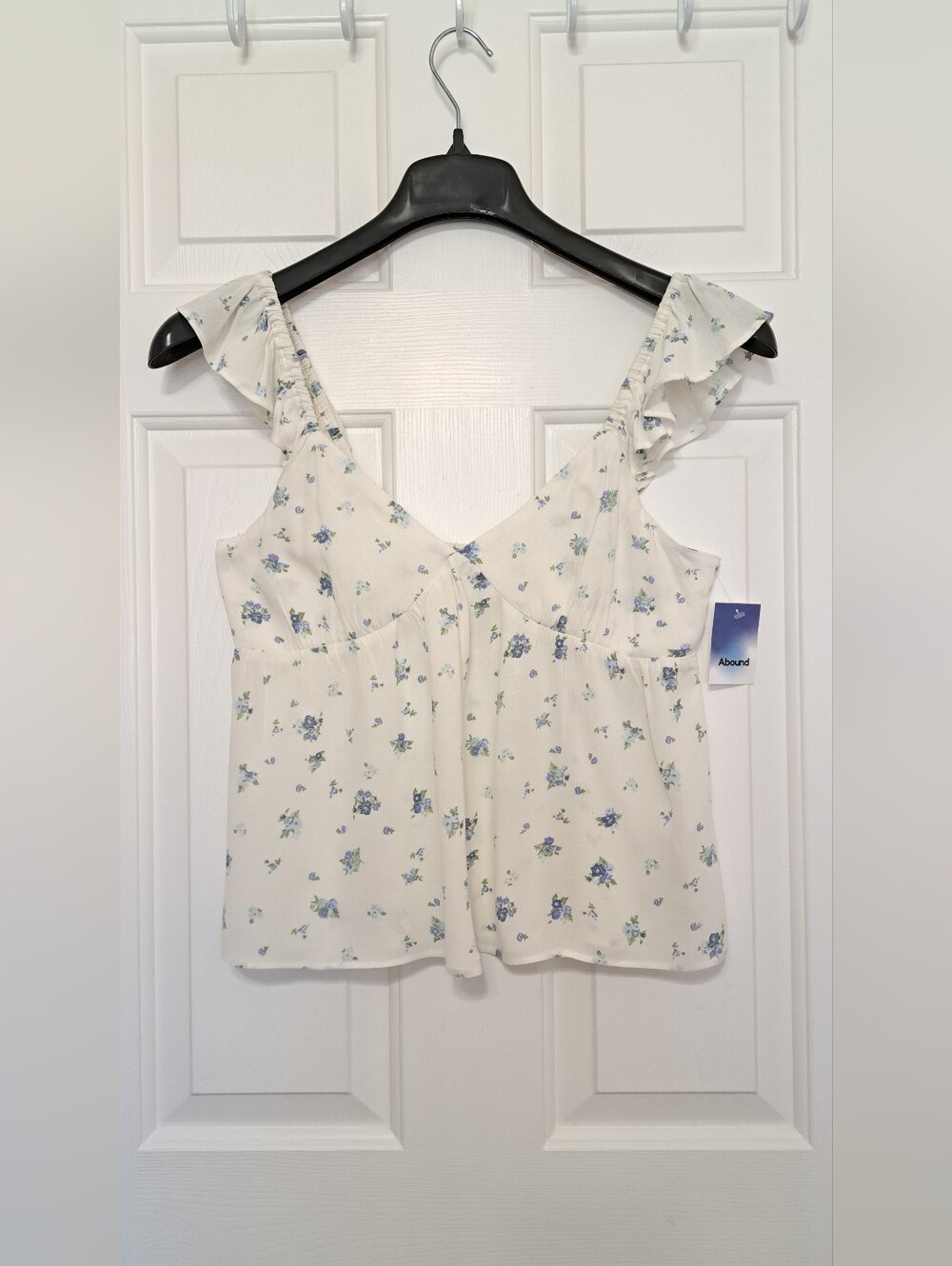 Abound Cream Floral Ruffle-Strap Camisole